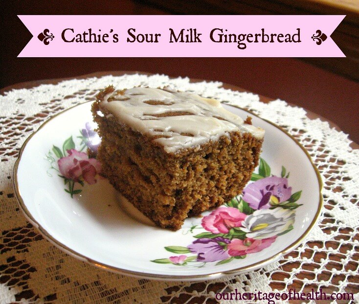 Sour milk gingerbread recipe from 1869