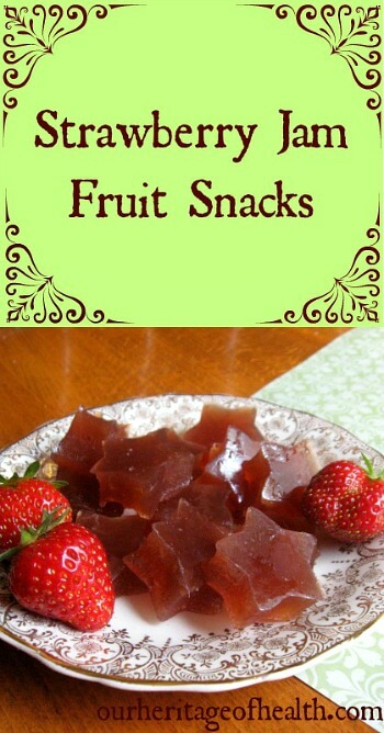 Strawberry jam homemade fruit snacks | ourheritageofhealth.com
