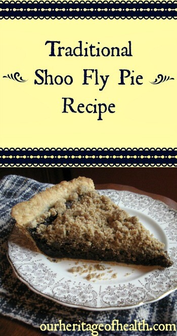 Traditional Shoo Fly pie recipe (all natural, real food version) | ourheritageofhealth.com