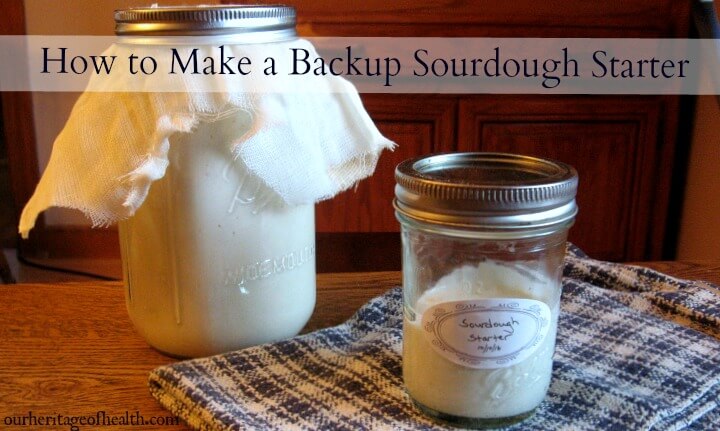 How to make a backup sourdough starter | ourheritageofhealth.com