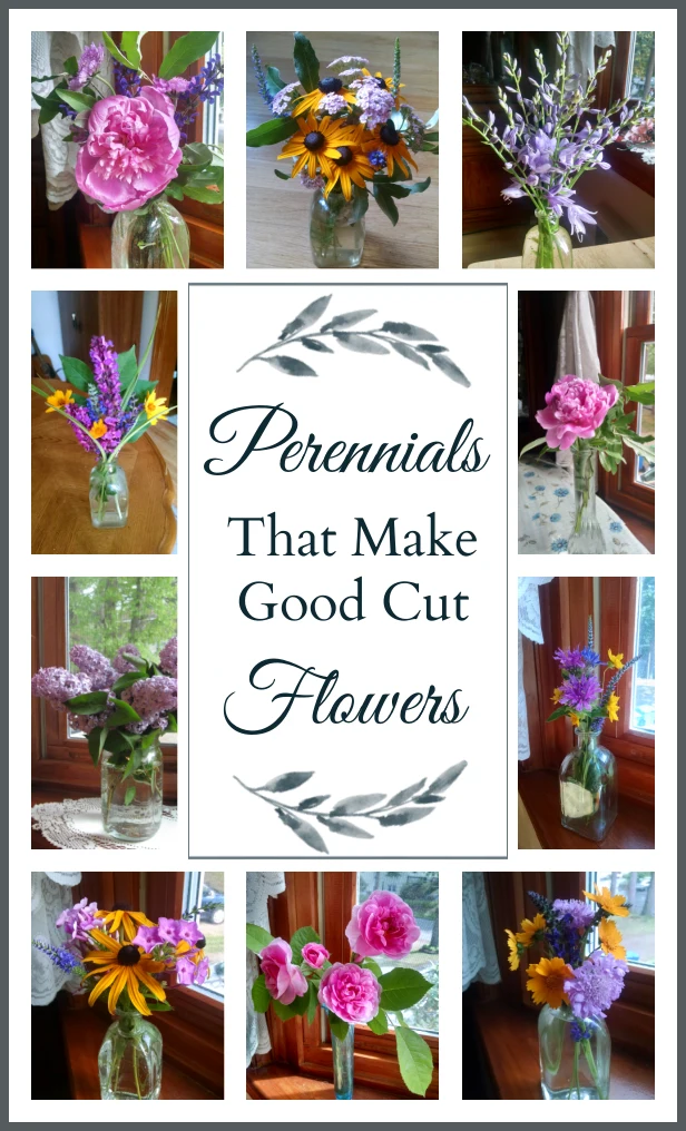 Collage of bouquets with pink, yellow, and purple flowers, including: peonies, phlox, yarrow, black-eyed
Susans, salvia, tickseed, lilacs, and hosta flowers.
