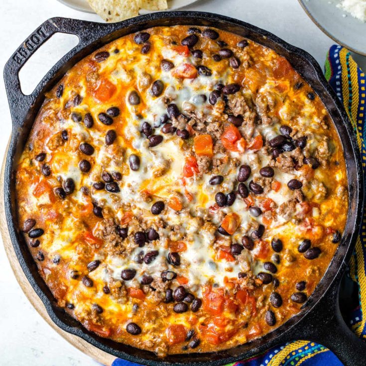 Image for Easy Cheesy Ground Beef Enchilada Skillet Casserole